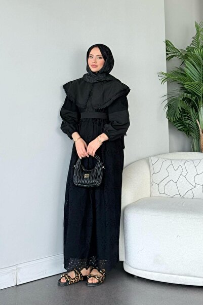 Hazamoda فستان هولا جبر باللون الأسود