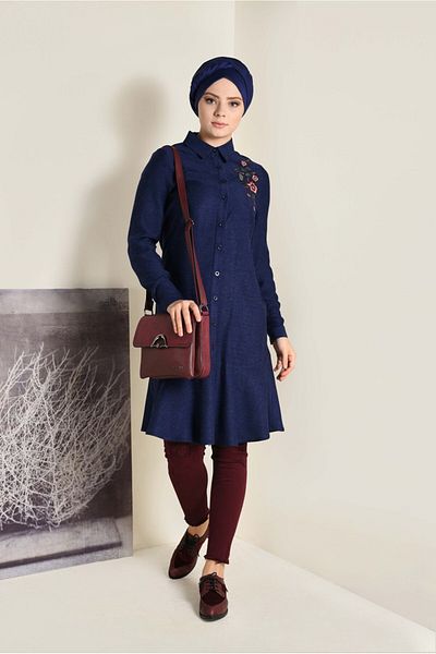 Alvina Embroidered Buttoned Tunic 4737