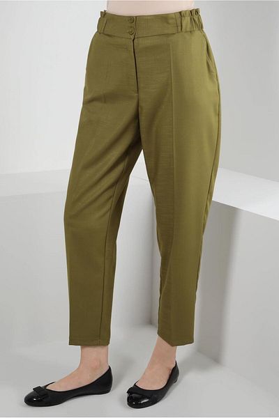 Alvina High Waist Pants with Elastic Waist 70543