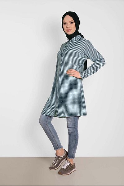 Alvina 4492-3 Model Striped Tunic
