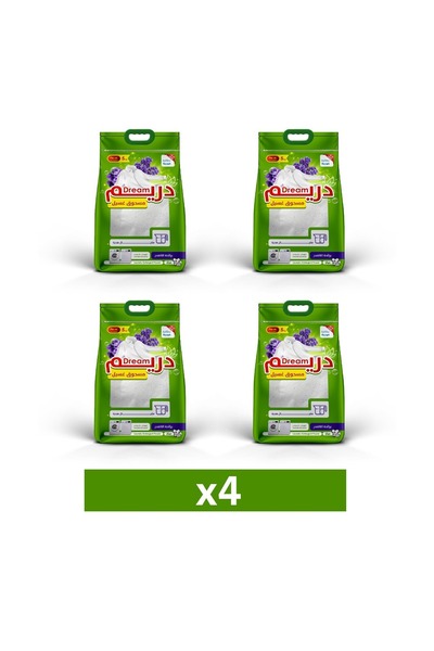 Dream مسحوق غسيل دريم أوتوماتيك وعادي 5 كجم كيس × 4