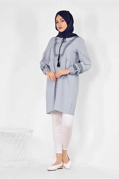 Alvina Embroidered Cotton Tunic 4857