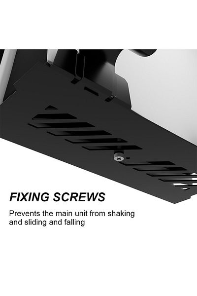 FlashHawk PS5 Wall Mount, PS5 Wall Mount Kit with 2 Detachable Controller Holder, Solid Metal with Accessories