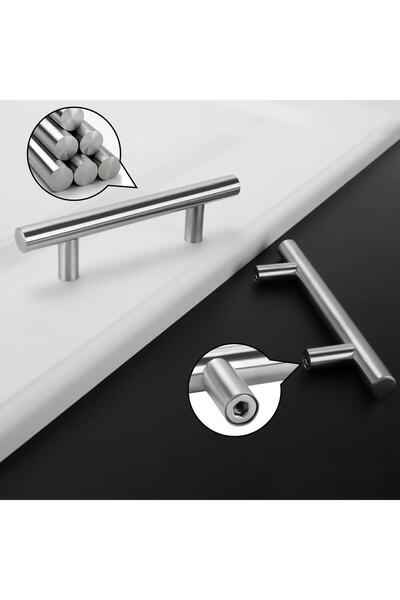 Badem10 Alteta 128 Mm Inox Metal 10 Buc Mobila Bucatarie Sertar Dulap Capac Dulap Mâner Mâner