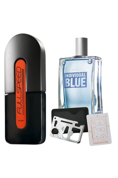 Dactylion Set apa de toaleta Full Speed 75 ml, apa de toaleta Individual Blue 100 ml, card multifunctional