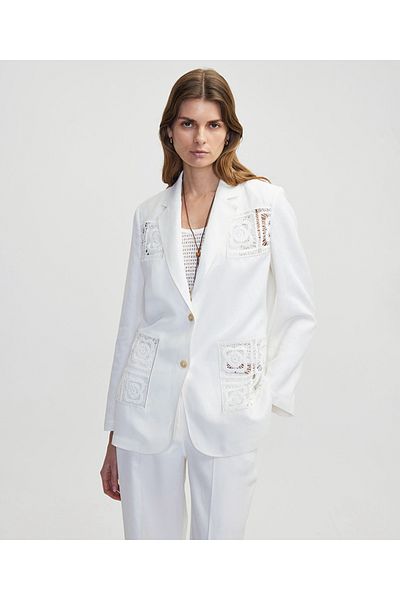 İpekyol Crochet Applique Blazer