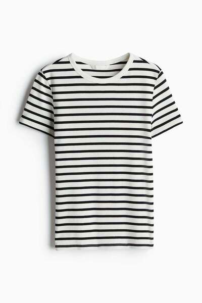 H&M تي شيرت مضلع