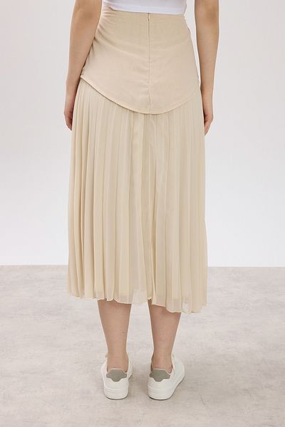 Birgül Bektaş Mink Pleated Bodice Skirt