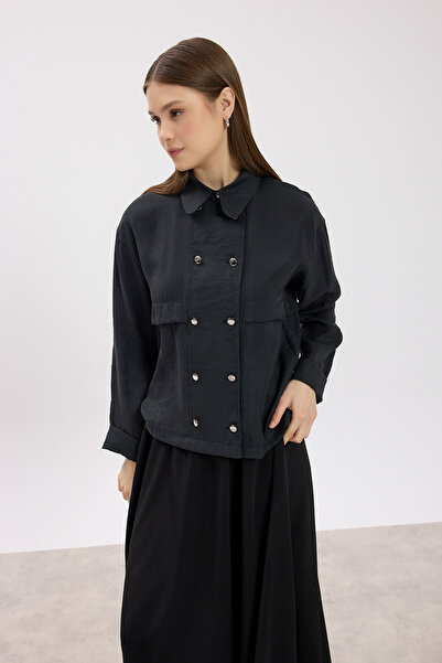 Birgül Bektaş Black Allerli Shirt