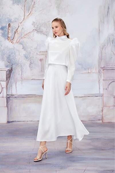 Birgül Bektaş Кавун Кол Білий Спідничний Комплект