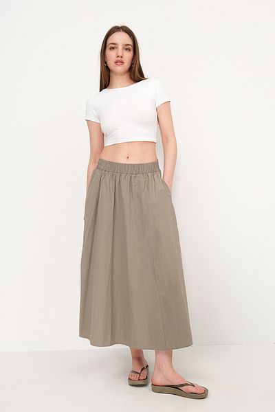 Addax Back Low-Cut Crop T-Shirt P1743