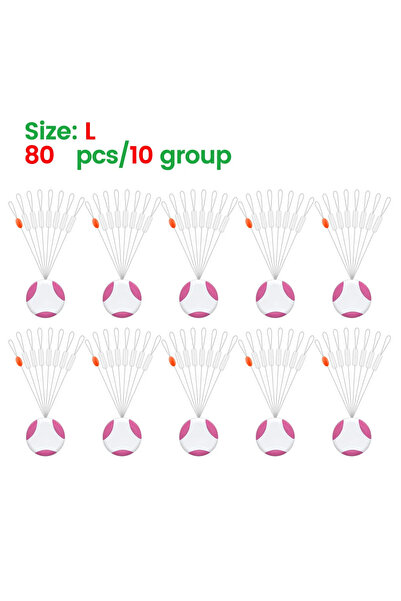 Choice 80 قطعة مقاس كبير، 80 قطعة/مجموعة من 10 قطع، سدادة عائمة شفافة لصيد ال...