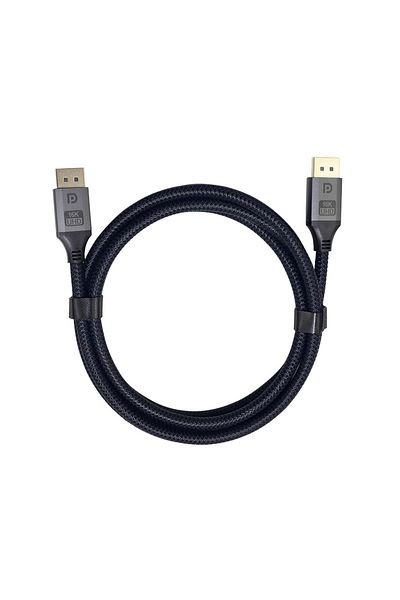 FlashHawk 16K DisplayPort Cable 2 Meter, Ultra HD DP 2.1 Cable Nylon Braided High Speed DP Cable