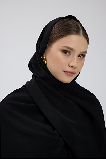 Birgül Bektaş Black Crystal Crepe Shawl