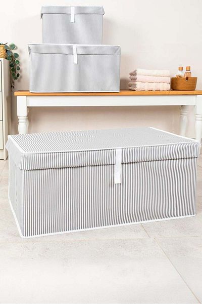EVLE صندوق متعدد الأغراض - ميجا بلس رمادي، 70 × 40 × 30 سم