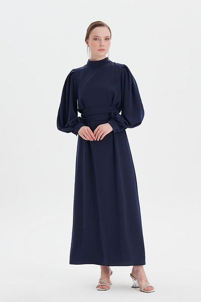 Birgül Bektaş Navy Blue Nora Dress