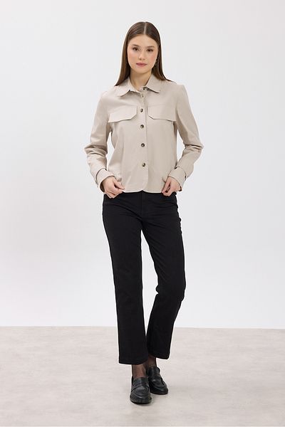 Birgül Bektaş Mink Canvas Jacket Shirt