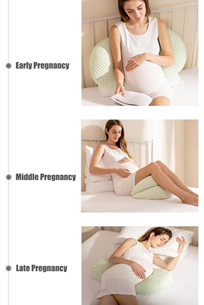 Yelajoy Pregnancy Pillow,with Adjustable and Detachable Pillow Cover,Support for Back, HIPS,Legs of Pregnant