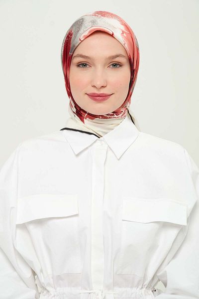 Madame Polo Eșarfă din raion imprimată cu model multicolor zilnic anti-rid anti-alunecare 90x90cm