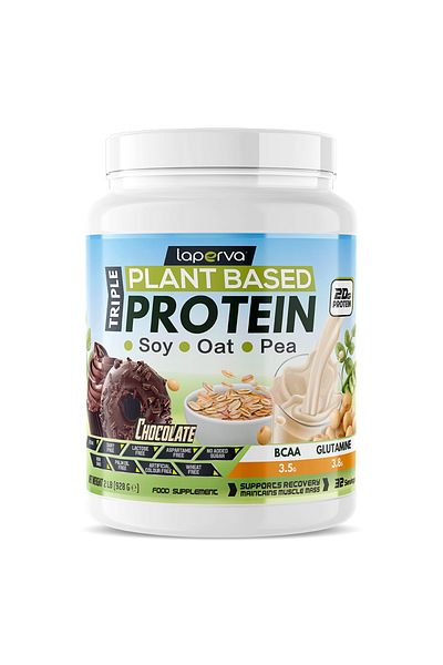 Laperva Laperva Triple Vegan Protein, Chocolate, 2 LB, Maintains Muscles Mass