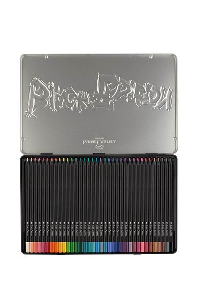 Faber Castell Faber-castell Black Edition Colored Pencils Set In Metal Box - 24