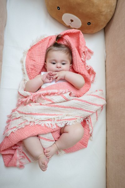 MİLNA BABY&KİDS Muslin Baby Blanket Four Layer Muslin Blanket Double Sided Muslin Blanket