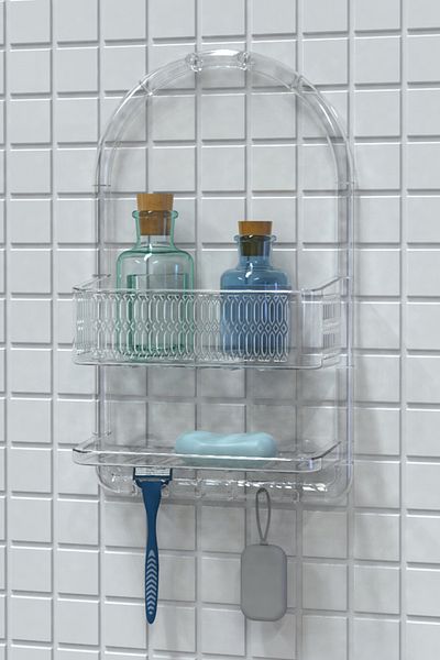 Prima Nova Ράφι ντουζιέρας μπάνιου Ceres Clear Plastic