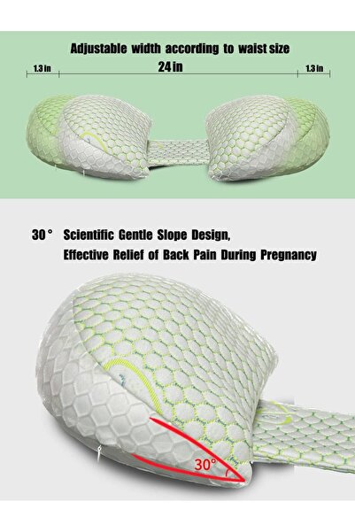 Yelajoy Pregnancy Pillow,with Adjustable and Detachable Pillow Cover,Support for Back, HIPS,Legs of Pregnant