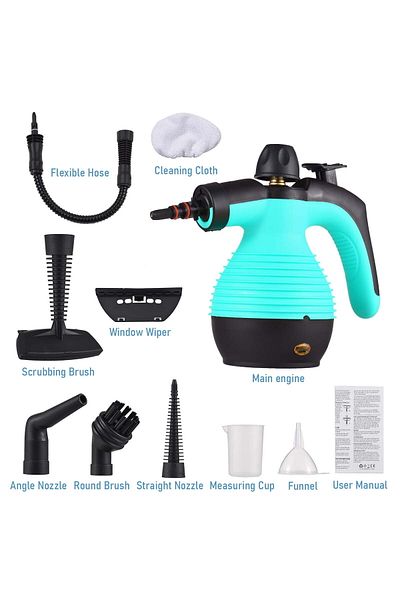 fulina High Pressure Handheld Steam Cleaner Set, With Safety Cap, Handle Lock, 1050W, for Deep Cleaning