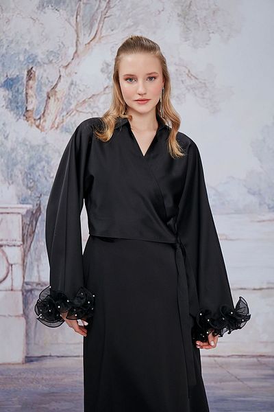 Birgül Bektaş Kimono negru Aurora