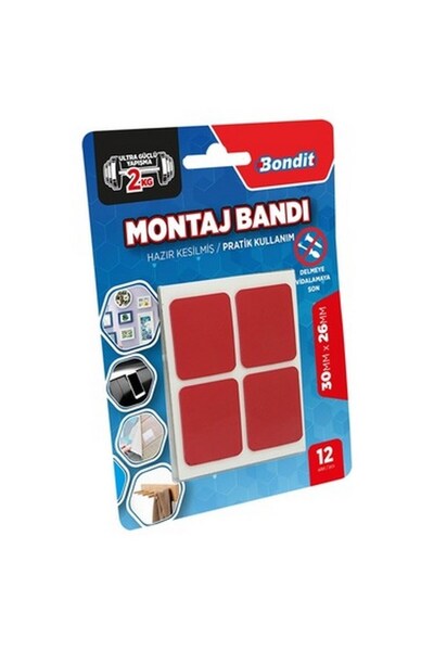 Bondit Bondıt Bnd01079502 Akrilik 1Mm Şeffaf Montaj Bandı