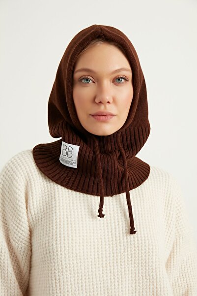 Birgül Bektaş Πλεκτό καπέλο Bitter Brown Semi κοτλέ