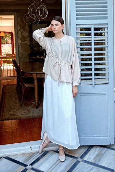 Birgül Bektaş Крепова риза - с кант от норка