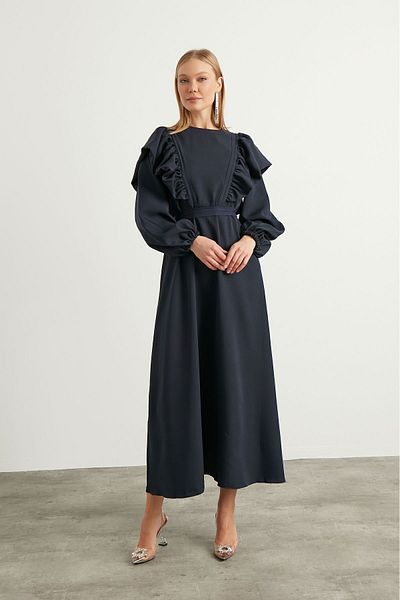 Birgül Bektaş Βραδινό φόρεμα Navy Blue Lady