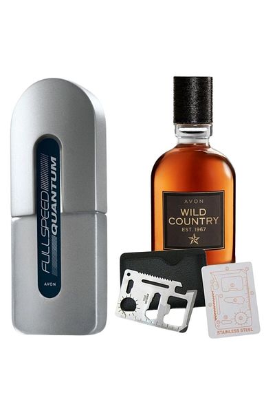 Dactylion Set apa de toaleta Full Speed Quantum, 75 ml, Wild Country 75 ml, card multifunctional