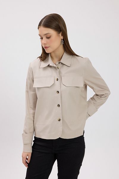 Birgül Bektaş Mink Canvas Jacket Shirt