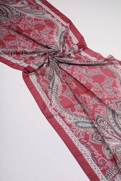 Levidor Claret Red Series Patterned Sport Soft Shawl - Pattern-01 - Color-01