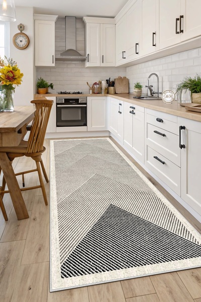 West Home Makinede Yıkanabilir Kaymaz Taban Leke Tutmaz Mutfak Halısı Mutfak Kesme Yolluk