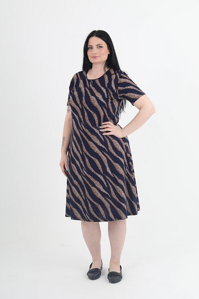 GNR Plus Size Long Sleeve Print Dress