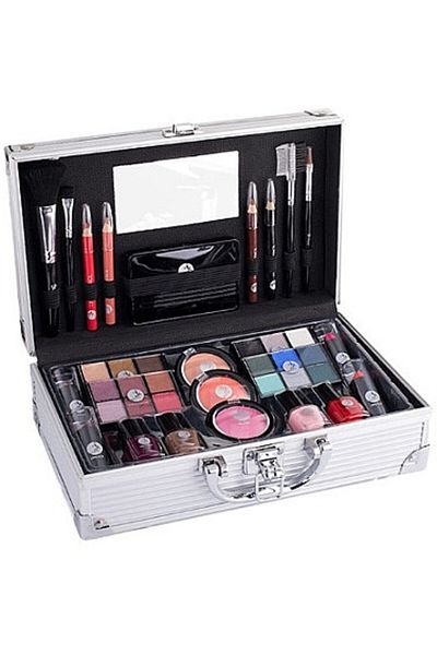 2K Makeup Kit, Fabulous, Beauty Case Included, Gray