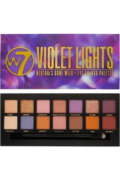 w7 Paleta farduri de pleoape Violet Lights , 14 culori