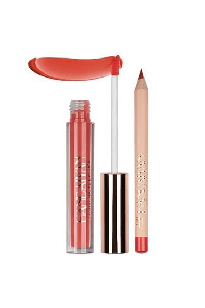 Handaiyan Set ruj lihid mat si creion contur de buze, Handaiyan Lips Kit, Matte, 06