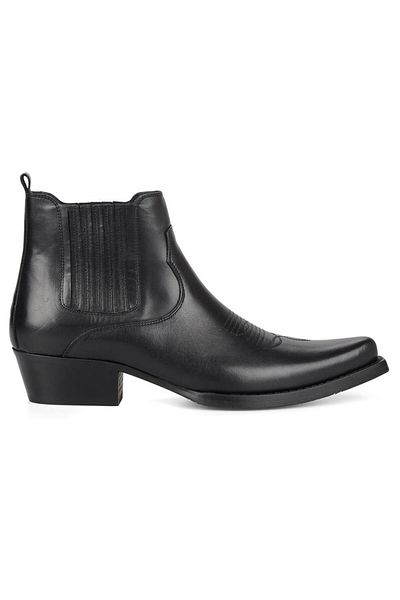FootCourt Black Men's Cowboy Boots (Foot)
