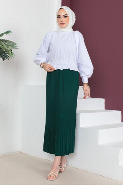 giyze Πλισέ Φούστα Hijab Emerald Green 205