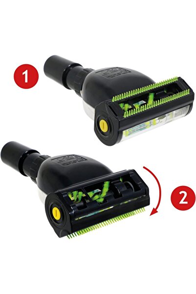 Supervac Ηλεκτρική σκούπα Mini Turbo αναρρόφησης κεφαλής για τρίχες κατοικίδιων ζώων & καθίσματα, κεφαλή σκούπας αυτοκινήτου