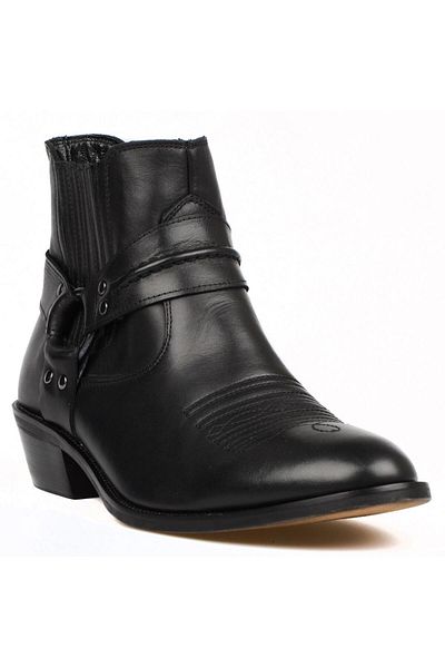 FootCourt Black Men's Cowboy Boots (Gringo)