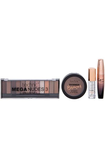 TECHNIC Set Machiaj 4 Produse Cosmetice, Technic, Mega Nudes Collection, Vegan