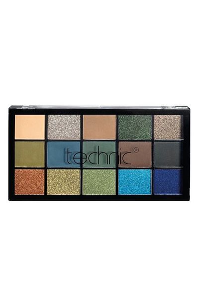 TECHNIC Paleta fard de pleoape, Technic, Lisovaný pigment, Spirit Guide, 15 farieb