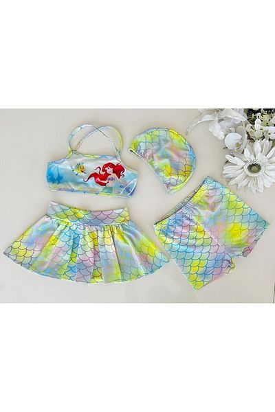 By Piera Quick Dry Girl's Bikini Swimsuit Set - 4 Pieces 86670