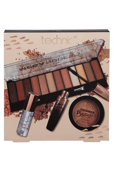 TECHNIC Set Machiaj 4 Produse Cosmetice, Technic, Mega Nudes Collection, Vegan
